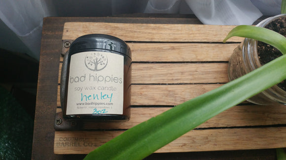 henley essential oil candle - Bad Hippies